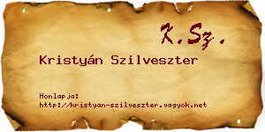 Kristyán Szilveszter névjegykártya