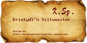 Kristyán Szilveszter névjegykártya